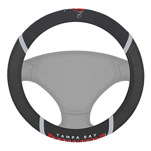 NFL Tampa Bay Buccaneers Embroidered Steering Wheel Cover 15 Inch Diameter