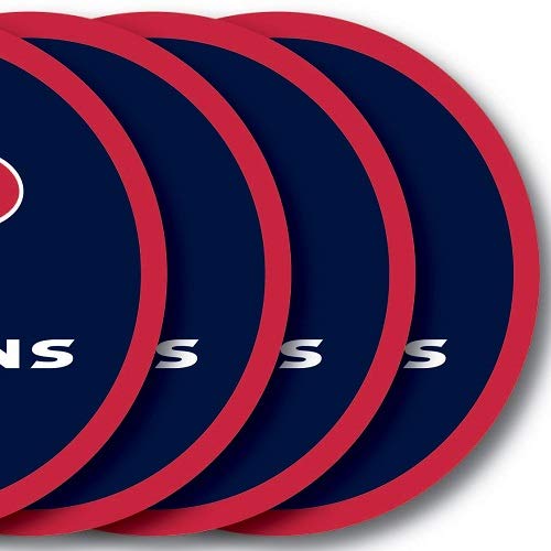 NFL Houston Texans Vinyl Coaster Set (Pack of 4) 4"