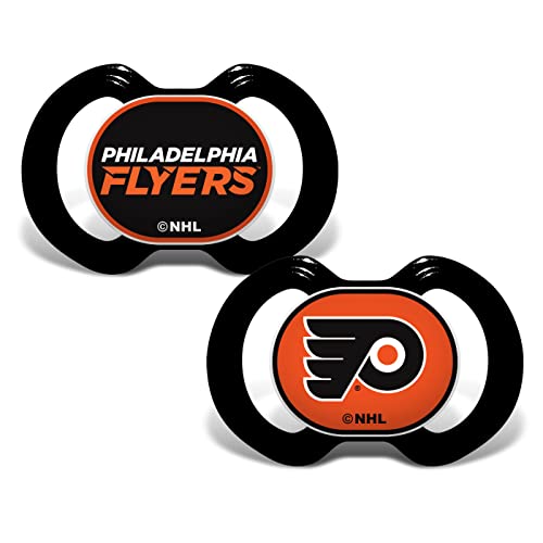 Philadelphia Flyers NHL 2PK Baby Pacifiers One Size