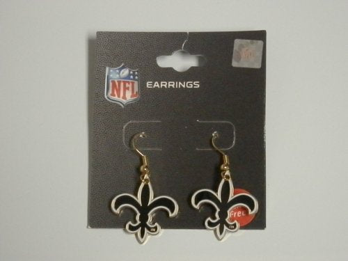 NFL New Orleans Saints Earrings J-Hook Logo