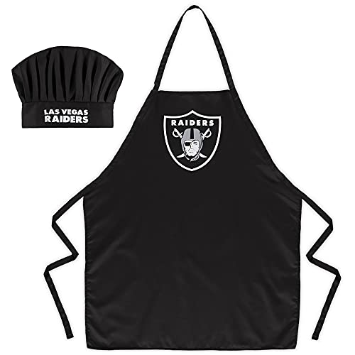 NFL Black Las Vegas Raiders Team Chef Hat & Apron Set One Size