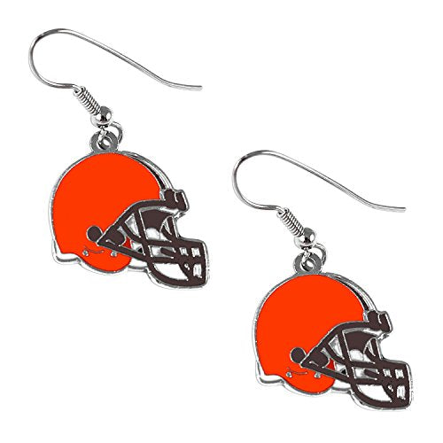 Sports Team NFL Cleveland Browns J Hook Dangle Logo Earring Set Small S