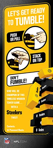 Game Day - NFL Pittsburgh Steelers - Tumble Tower, Real Wood Blocks