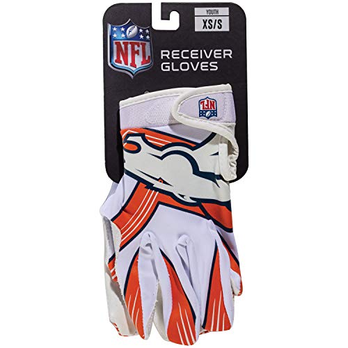 Franklin Sports Denver Broncos Youth NFL Football Receiver Gloves -  M/L Pair