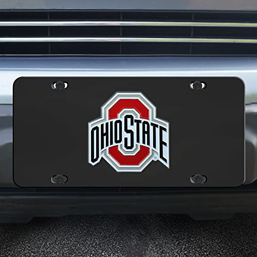 FANMATS NCAA Ohio State Buckeyes 3D Black Die Cast License Plate