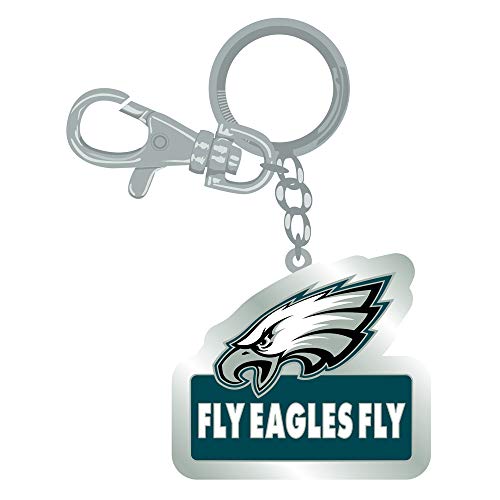 NFL Philadelphia Eagles Fly Eagles Fly Tagline Zamac Metal Keychain