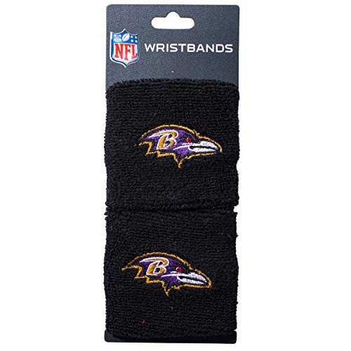 Franklin Sports NFL Baltimore Ravens Embroidered Wristbands