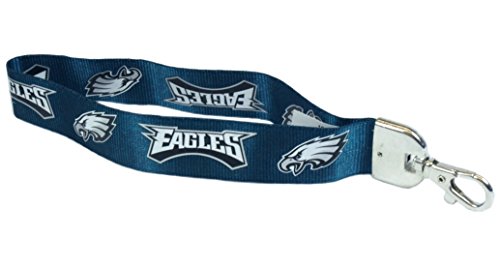 NFL Philadelphia Eagles Wristlet Lanyard, Teal, One Size