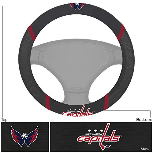 NHL 15638 Washington Capitals Embroidered Steering Wheel Cover