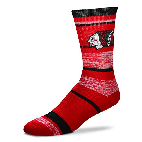 For Bare Feet NHL Chicago Blackhawks Men's Socks (504 RMC Stripe) 10-13