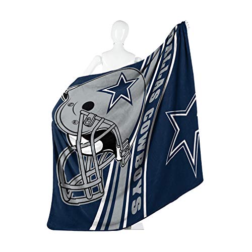 NFL Dallas Cowboys Raschel Throw Blanket, 60" x 80", Slant