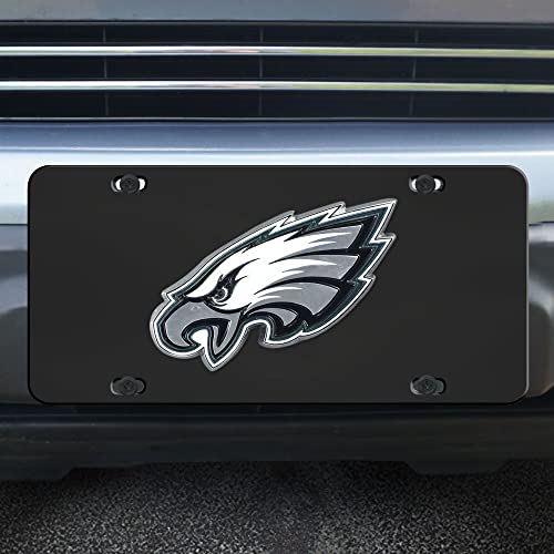 FANMATS NFL Philadelphia Eagles 3D Black Die Cast License Plate 12"x6"