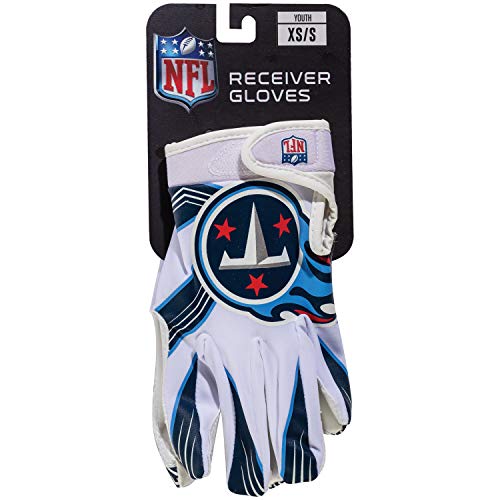 Franklin Sports Tennessee Titans Youth NFL Football Receiver Gloves - S/XS Pair