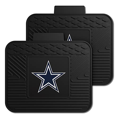 NFL Dallas Cowboys Back Row Utility Car Mats - 2 Piece Set, 14" x 17" One Size