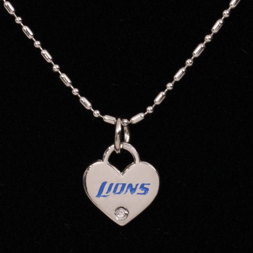 NFL Detroit Lions Necklace Mini Heart