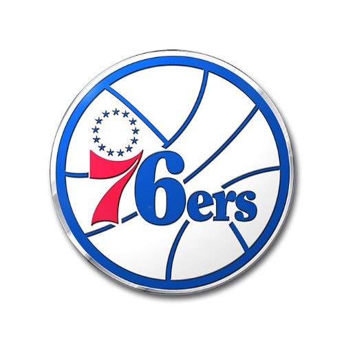 NBA Philadelphia 76ers Heavy Duty Aluminum Embossed Color Emblem