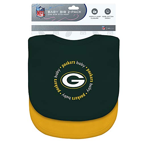 BabyFanatics Sports Themed Apparel Baby Bib Set Green Bay Packers NFL One Size