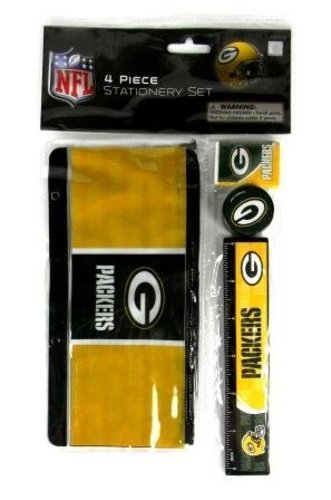 4Pc Stationery Set NFL Green Bay Packers