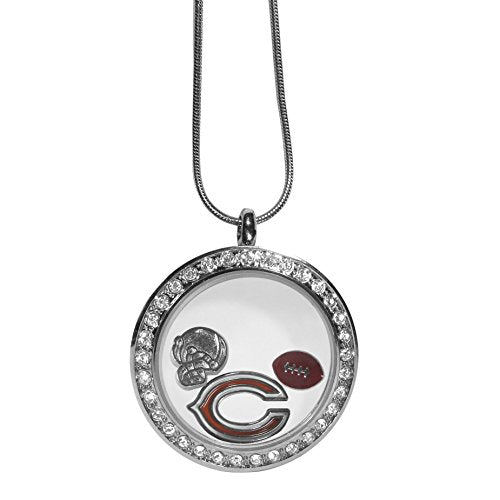 NFL Womens Chicago Bears Locket Necklace 18 inch Team Color