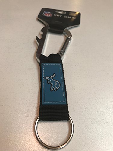 NFL Detroit Lions Carabineer Keychain, Blue, One Size