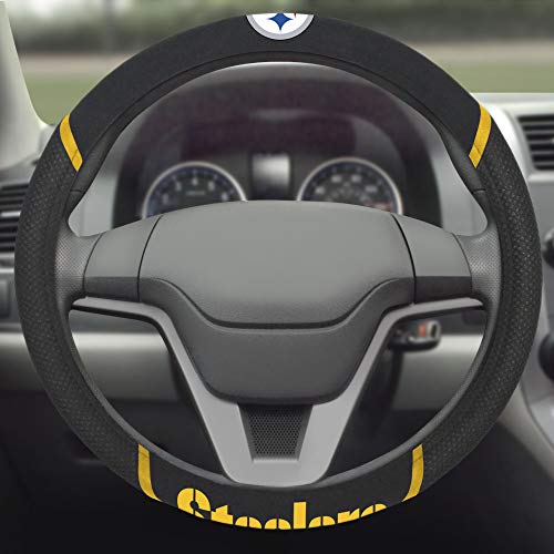 NFL Pittsburgh Steelers Embroidered Steering Wheel Cover