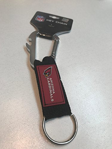 NFL Arizona Cardinals Carabineer Keychain, Red, One Size