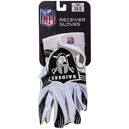 Franklin Sports Las Vegas Raiders Youth NFL Football Receiver Gloves - S/XS