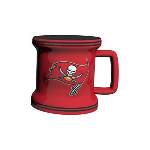 Logo Brands NFL Tampa Bay Buccaneers Sculpted Mini Mug, 2-ounce Size 2.5