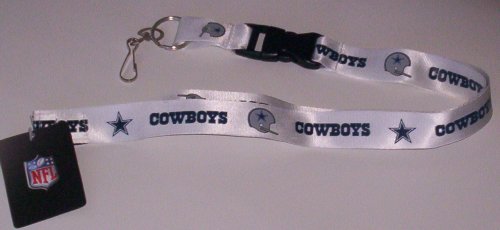 NFL Dallas Cowboys Retro Lanyard, White, One Size