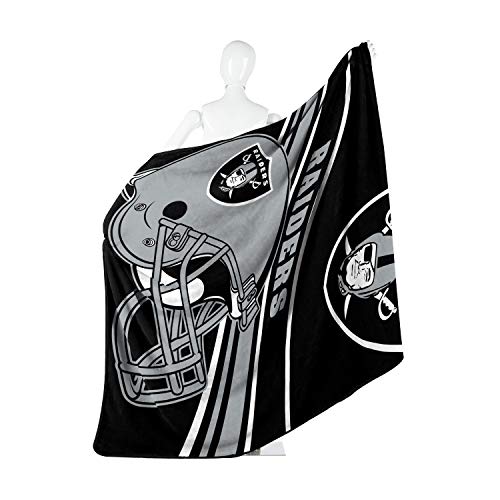 NFL Las Vegas Raiders Raschel Throw Blanket, 60" x 80", Slant