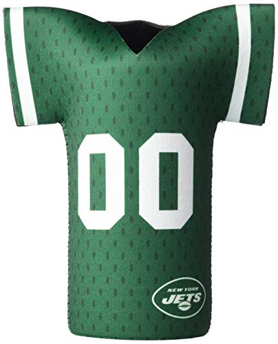 Logo Brands NFL New York Jets Jersey Bottle Coozie One Size