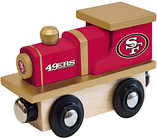 NFL San Francisco 49ers Real Wood Toy Train, For Ages 3+