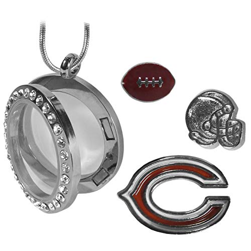 NFL Womens Chicago Bears Locket Necklace 18 inch Team Color