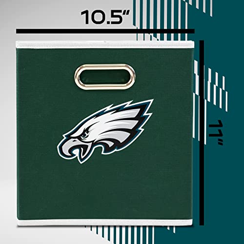 Franklin Sports NFL Philadelphia Eagles Collapsible Storage Bin 11"x10.5"x10.5"