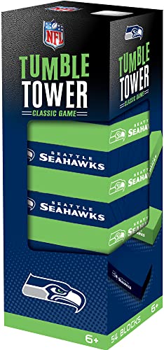 Game Day - NFL Seattle Seahawks - Tumble Tower, Real Wood Blocks