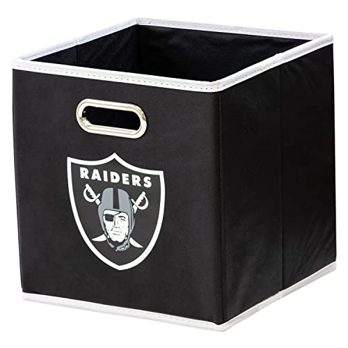 Franklin Sports NFL Las Vegas Raiders Collapsible Storage Bin 11"x10.5"x10.5"