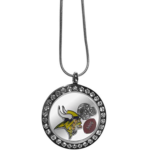 NFL Womens Minnesota Vikings Locket Necklace 18 inch Team Color