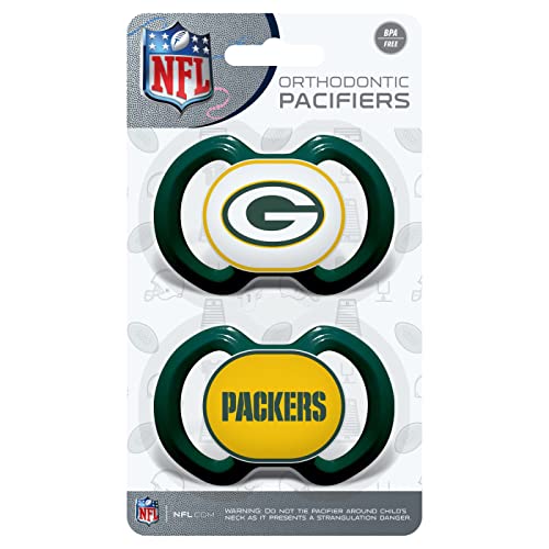 NFL Green Bay Packers, Orthodontic Pacifiers - 2 PACK One Size