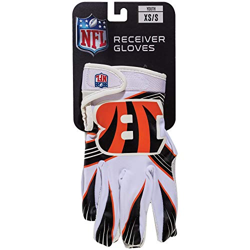 Franklin Sports Cincinnati Bengals Youth NFL Football Receiver Gloves - S/XS