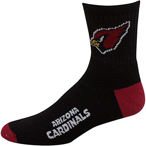 NFL Arizona Cardinals Men's Team Quarter Socks, Large L L