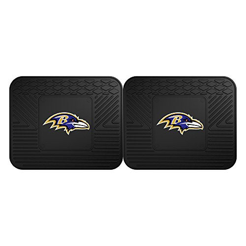 NFL Baltimore Ravens Back Row Utility Car Mats - 2 Piece Set, 14" x 17" One Size