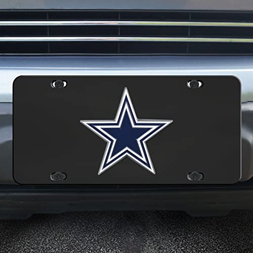 FANMATS NFL Dallas Cowboys 3D Black Die Cast License Plate 12"x6"