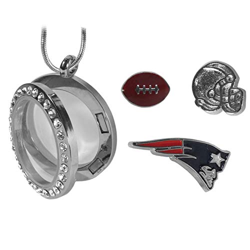 NFL Womens New England Patriots Locket Necklace 18 inch Team Color