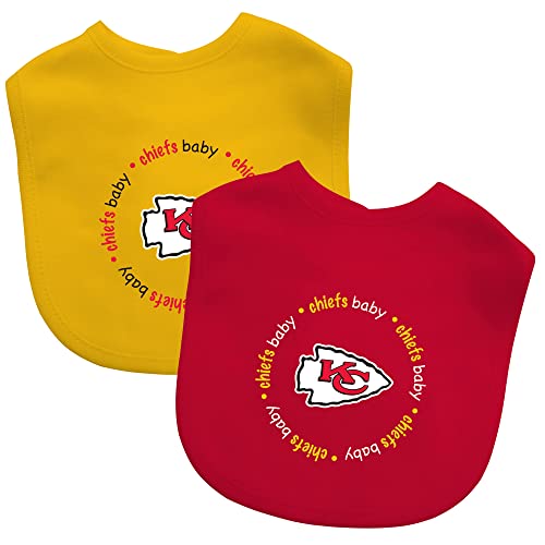 BabyFanatics Sports Themed Apparel Baby Bib Set, Kansas City Chiefs NFL One Size