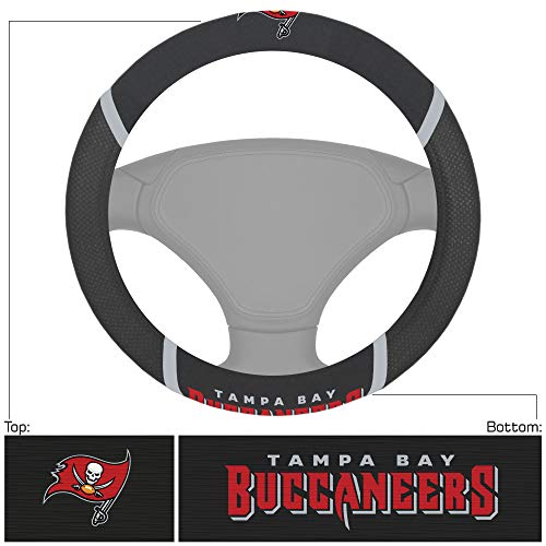 NFL Tampa Bay Buccaneers Embroidered Steering Wheel Cover 15 Inch Diameter