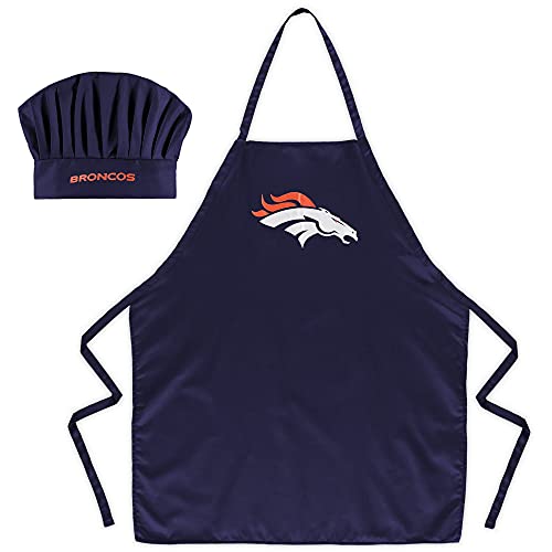 NFL Denver Broncos Barbecue Tailgating Apron And Chef's Hat One Size