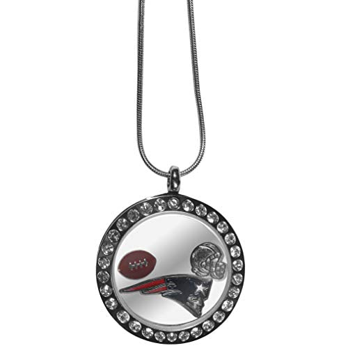 NFL Womens New England Patriots Locket Necklace 18 inch Team Color