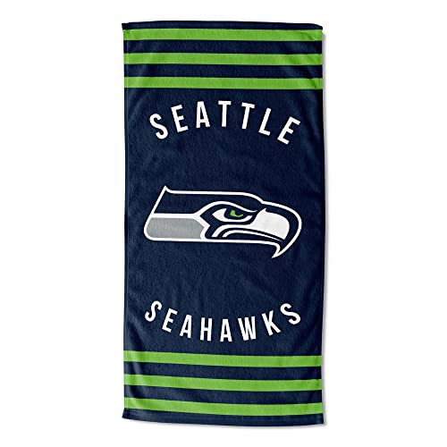 NFL Seattle Seahawks Beach Towel, 30" x 60", Stripes