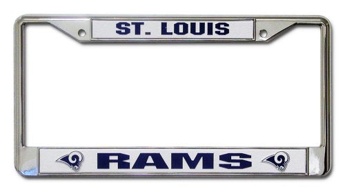 NFL St. Louis Rams Chrome Licensed Plate Frame