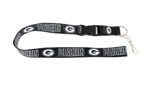 NFL Green Bay Packers Lanyard, Blackout One Size